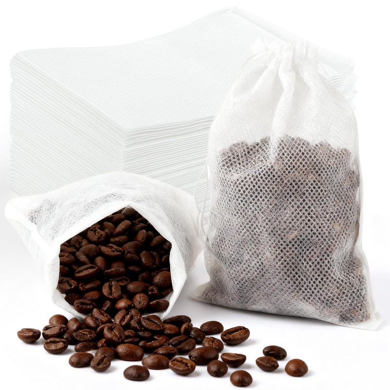 TamBee 200Pcs 5.9" x 7.87" Disposable Drawstring Tea infusers Tea Filter Bags for Loose Tea Herbs Spice Bags for Brew Tea Cold Brew Coffeeï¼ˆ 5.9" x 7.87" /15 x 20cmï¼‰ (200) - Image 1